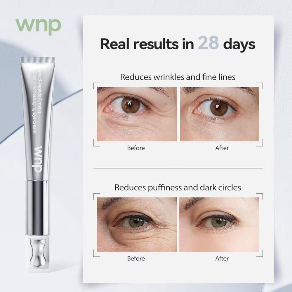 WNP Multi-Peptide Firming Electronic Massaging Eye Cream Firm Brighten Depuff - Picture 12 of 15